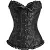 Odizli Corsage, corsetto da donna, vintage, medievale, steampunk, rinascimentale, gotico, corpetto, Nero , M