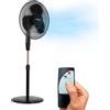 Wintem Ventilatore a Piantana Ottawa 50W Silenzioso - Altezza Regolabile, Oscillante, Telecomando e Timer 7h | 3 Velocità, Inclinazione Regolabile, Raffrescamento Efficace per Casa e Ufficio