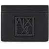 Armani Exchange Susy Small Leather Good, Accessorio da Viaggio-Porta Carte da Donna, Nero, Taglia Unica
