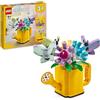 LEGO Creator 3in1 Flowers in Watering Can Toy to Welly Boot to 2 Birds on a Perch, Animals Set for Girls, Boys & Kids, with 3 Butterfly Toys, Makes a Great Desk Accessory, Nature Gift 31149