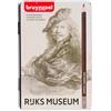 Bruynzeel & Rijksmuseum Set di 12 matite di grafite professionali in latta per schizzi e disegni | Rembrandt van Rijn