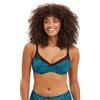 Sans Complexe Complice Reggiseno, Stampa Floreale Blu Smeraldo, 5D Donna