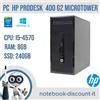 HP Computer Desktop HP ProDesk 400 G2 Cpu i5-4570 Ram 8gb DDR3 SSD 240gb Win10Pro
