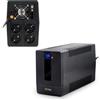 NJOY UPS Gruppo continuità 2000VA 1200W per Videosorveglianza PC Pellet LCD 4 Schuko