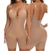 SHAPERIN Body Contenitivo Modellante con Reggiseno Donna Intimo Snellente Pancia Piatta Shapewear Bodysuit Senza Schienale Full Body Shaper Beige XXL