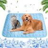 LuLuanping Tappetino Refrigerante per Cani Gatti con Auto-Raffreddamento - Tappeto di Raffreddamento AntiGraffio/Impermeabile/Antiscivolo per Cane, per Cani e Gatti in Estate, 70 * 55 CM (Blu)