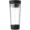 Brabantia Make & Take Tazza Termica da Viaggio, ermetico con Coperchio a Scatto Intelligente e Scomparto Nascosto per Bustine di Tè, Mantiene le Bevande Calde per 1,5 Ore, Dark Grey, 0,36L