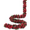 Weldomcor 8 Pezzi da 2,45 m Artificiale Ghirlanda di Fiori Rosso Rosa Viti Fiori di Seta Appesa Rattan Ghirlanda All'aperto Decorazione Per Arco di nozze Camera da Letto Casa Giardino Decorazione