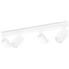 KYOTECH Faretti da soffitto 4 luci plafoniera LED plafoniera bianca faretto orientabile GU10 faretti da soffitto girevoli per 4x lampadine GU10 per cucina soggiorno, lampadine non incluse