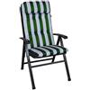 Angerer Cuscino per Sedia 50 x 120 cm, Design Verde-Bianco (Senza Sedia)