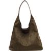 FYBlossom Borsa a tracolla da donna in pelle scamosciata, grande borsa da donna, borsa a tracolla hobo borse shopper, casual, borsa a tracolla per lavoro, scuola, shopping, viaggi, Stile A/verde