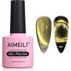 AIMEILI 9D Cat Eye Nail Gel Polish Smalto per Unghie in Gel UV LED Soak Off per Manicure Colorati Smalti Semipermente Magnetico per Unghie - (491) 10ml