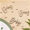 Ginger Ray Coriandoli con Script, Legno, Beige