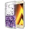 Gypsophilaa Cover Samsung Galaxy A5 2017, Lyzwn 3D Glitter Liquido Sabbie Mobili Trasparente Morbido TPU Silicone Custodia per Galaxy A5 2017 Brillantini Sequin PC Posteriore Protettiva Case