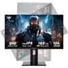 KTC Monitor Gaming 27 pollici, Monitor IPS veloce 1440p 180Hz Schermo PC, Monitor per computer 2K QHD 1ms GTG, HDR/HDMI/USB C/DP verticale, FreeSync & G-Sync, Pan Tilt Height Pivot regolabile, H27T22