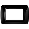 Placca Top System 3 Posti Finitura Lucida Nero Toner GEWISS GW22513