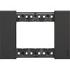 PLACCA 3 POSTI LIVING NOW COLORE NERO BTICINO KA4803KG