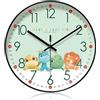 MEGYAD Orologio da parete dinosauro per bambini: orologio da parete per cameretta dei bambini, silenzioso, al quarzo, orologio da parete per bambini, orologio da parete per bambini, dinosauro, per
