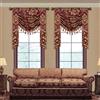 TOPLUXE Mantovana a Cascata per Finestre, Mantovana Floreale con Nappe, Tenda Corta Jacquard per Camera da Letto Soggiorno Cucina 1 Pezzo (Larghezza 100cm, Burdeos)