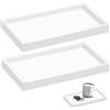 XINSUO 2 Pezzi Vassoio per Bagno Bianco, 20 × 10 × 2 cm