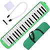 Mxzzand Melodica 37 Tasti Tastiera Strumento Musicale a Fiato per Amanti della Musica Formazione Professionale per Principianti(Verde), Strumento a fiato
