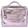 Emanuela Biffoli Beauty case effetto cocco metallizzato rosa