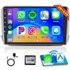Hodozzy 【2+64G】Hodozzy Carplay Autoradio per Peugeot 208/2008 2012-2018,10 Pollici Touchcreen Stereo auto Bluetooth Vivavoce con Android Auto/WiFi/GPS/RDS/FM/USB