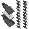 Oiyagai 20-Pack Connettore USB 2.0 Tipo A Maschio - Spina 4 Pin da Saldare con Guscio Protettivo, per Assemblaggio Cavi e Riparazioni Fai-da-te