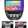 NHOPEEW Autoradio per Peugeot 107 / Citroen C1 / Toyota Aygo 2004-2014 con Carplay wireless e Android Auto - Autoradio Android 13 da 10 pollici con WiFi GPS Controllo del volante EQ Schermo diviso