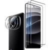 Wookfiss Vetro Temperato per Xiaomi Redmi Note 14 Pro+/Pro Plus 5G, 2 Pezzi 3D Pellicola Protettiva+ 2 Pezzi Pellicola Fotocamera, Anti Graffi HD Trasparenza Protettiva Film for Redmi Note 14 Pro+