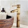 TINMAGI Rubinetto per bagno, rubinetto per lavabo in bronzo retrò, rubinetto monoforo per acqua calda e fredda, adatto per diametro interno da 32 mm a 40 mm