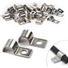 Lonely high heels 30 Pezzi Collari per Tubi 8mm Fermacavo Unico Foro in Acciaio Inox V2A Supporti a U Morsetti per Tubi Collari Heavy Duty Fissaggi per Cavi Ø 7-8.5mm Tubazioni per Acqua Tubi PVC Installazione