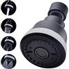 JRJUBB Areatore Rubinetto Nero 360° Gradi con 4 Modalità, Rompigetto Rubinetto Cucina Nero, Prolunga Rubinetto Cucina Con Risparmio Idrico E Filtro, Doccetta per lavandino Cucina