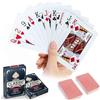 Wugauwor Carte da Gioco Impermeabili 2 Pack, Carte Poker Professionali In Plastica, Giochi di Carte per Campeggio, Viaggi e Feste, Mazzo di Carte da Gioco dal Negro, Plastic Playing Cards, Rosse