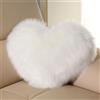 Somerway Cuscini per divano in pile peloso, soffici e morbidi, in finta pelliccia, a forma di cuore, lombari, in peluche, lussuosi cuscini decorativi per casa, soggiorno, camera da letto, comodi cuscini in
