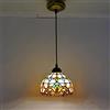 MG REAL Lampadari Stile Tiffany, Lampadari a Sospensione A Soffitto in Vetro Colorato Barocco Per Soggiorno Camera Da Letto Cucina Corridoio, Lampadina E27, MAX40W,1