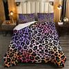 Loussiesd Leopardo per ragazze ragazzi bambini colorato Tie Dye Africa Ghepardo piumino piumino nero grigio leopardato Bedding Piumino Safari Animal Trapunta inserto/trapunta 230x220cm 3 pezzi