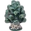 sicilia bedda - Pigna Siciliana con Piede Decorato - Modello Maioliche - Ceramica di Caltagirone (Altezza 6 x 4, Verde)