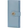 SENDEFN Portafogli in pelle da donna, con blocco RFID, grande capacità, portafoglio da donna, borsa lunga da donna con più slot per carte e scomparto con cerniera, Blu, Vintage
