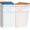 Flexzion Time cards, Timbracartellini insta, Timesheet mensile, Orologio timecard, Confezione da 100, 6 colonne a 2 lati arancio/blu, Carta per time punch clock, Dipendenti registratore buste paga