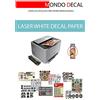 MONDO DECAL WATERSLIDE DECAL PAPER, CARTA PER DECALCOMANIA, STAMPA LASER, BASE BIANCA, 6 FOGLI A4 NON NECESSITA DI COVER-COAT