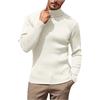 Generic Uomo Invernali Maglia Lupetto Dolcevita Caldo Lavorato a Maglia fine Maglione in Tinta Unita Sweater Termica Pullover Classico Elegante da Indossare Tutti i Giorni
