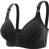 HongXINGDd Reggiseno da Donna Ultrasottile di Grandi Dimensioni con Bottoni Davanti Reggiseno Sexy Backless Lingerie Ladies BC Cup Black 6D
