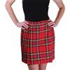 Zeetaq Gonna da donna in tartan plissettato con bottoni, 45,7 cm, gonna scozzese taglia 40-50, Rosso tartan, 46