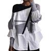 YCBMINGCAN Maglione da donna in lana a strati, con due pezzi, lavorato a maglia, in pile, da donna, beige, bianco, XXL