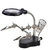 DAZZLEEX Supporto portatile per saldatore con lente d'ingrandimento e illuminazione regolabile per