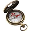 Bussola Professionale In Ottone - Per Campeggio, Escursionismo, Caccia, Impermeabile, Con Gancietto - Foto 2