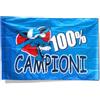 NARAMAKI Bandiera Napoli 100% Campioni - Bandiera 90x140 cm - con Passante per Asta