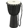 Meinl Percussion HDJ3-L - Djembe in legno, Serie Headliner/Black River, Tiraggio a Corde, Diametro 12 (30,48 cm, Misura L), Colore: Nero