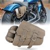 DREAMIZER Borse Moto Laterali in Pelle Borsa da Sella per Moto Universale con tasca per Borraccia Accessori per Impermeabili Compatibile con Harley Honda Kawasaki Suzuki Yamaha